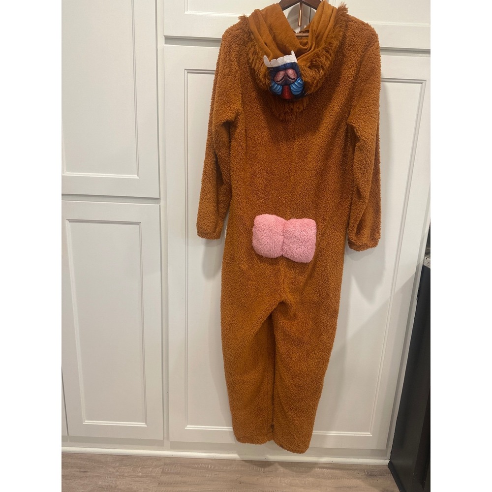 Cozy Brown Fleece Onesie with Pink Accents